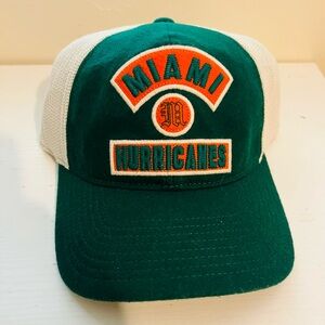 Mitchell & Ness - Miami Hurricanes Green and Orange Wool/Polyester Cap